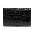 Clutch nera in similpelle effetto cocco Lora Ferres, Borse e accessori Donna, SKU b514000015, Immagine 0